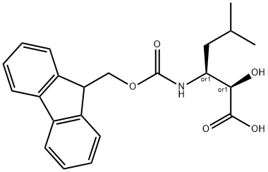 FMOC-(2R,3R)-3-AMINO-2-HYDROXY-5-METHYLHEXANOIC ACID Struktur