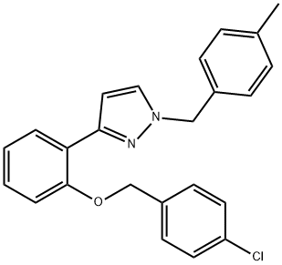 3-(2-[(4-CHLOROBENZYL)OXY]PHENYL)-1-(4-METHYLBENZYL)-1H-PYRAZOLE Struktur