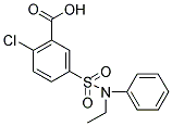 2-CHLORO-5-(ETHYL-PHENYL-SULFAMOYL)-BENZOIC ACID Struktur