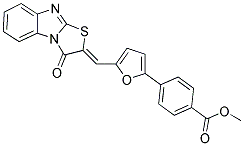 METHYL 4-{5-[(Z)-(3-OXO[1,3]THIAZOLO[3,2-A]BENZIMIDAZOL-2(3H)-YLIDENE)METHYL]-2-FURYL}BENZOATE Struktur