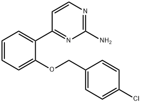 4-(2-[(4-CHLOROBENZYL)OXY]PHENYL)-2-PYRIMIDINAMINE Struktur