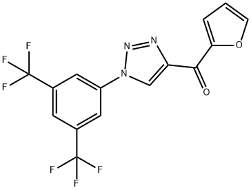 (1-[3,5-BIS(TRIFLUOROMETHYL)PHENYL]-1H-1,2,3-TRIAZOL-4-YL)(2-FURYL)METHANONE Struktur