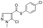 S-(4-CHLOROPHENYL) 5-CHLORO-1-METHYL-1H-PYRAZOLE-4-CARBOTHIOATE Struktur