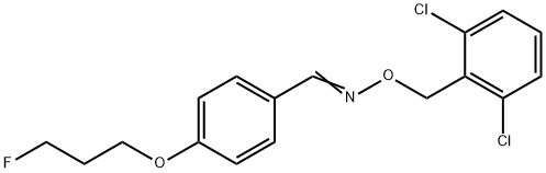 4-(3-FLUOROPROPOXY)BENZENECARBALDEHYDE O-(2,6-DICHLOROBENZYL)OXIME Struktur