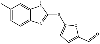 5-(6-METHYL-1H-BENZOIMIDAZOL-2-YLSULFANYL)-FURAN-2-CARBALDEHYDE Struktur