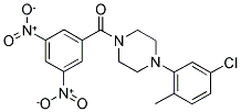 3,5-DINITROPHENYL 4-(5-CHLORO-2-METHYLPHENYL)PIPERAZINYL KETONE Struktur