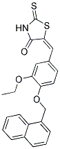 (5E)-5-[3-ETHOXY-4-(1-NAPHTHYLMETHOXY)BENZYLIDENE]-2-THIOXO-1,3-THIAZOLIDIN-4-ONE Struktur