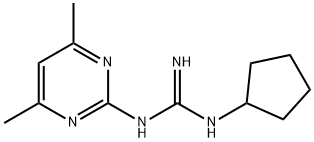 N-CYCLOPENTYL-N'-(4,6-DIMETHYLPYRIMIDIN-2-YL)GUANIDINE Struktur