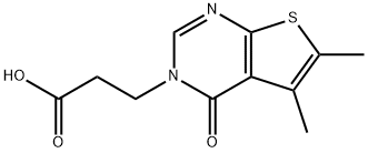 3-(5,6-DIMETHYL-4-OXO-4H-THIENO[2,3-D]PYRIMIDIN-3-YL)-PROPIONIC ACID Struktur