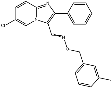 6-CHLORO-2-PHENYLIMIDAZO[1,2-A]PYRIDINE-3-CARBALDEHYDE O-(3-METHYLBENZYL)OXIME Struktur