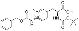 BOC-PHE(4-NHZ,3,5-I 2)-OH Struktur