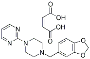 2-(4-[1,3-BENZODIOXOL-5-YLMETHYL]-1-PIPERAZINYL)PYRIMIDINE MALEATE SALT Struktur