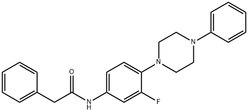 N-[3-FLUORO-4-(4-PHENYLPIPERAZINO)PHENYL]-2-PHENYLACETAMIDE Struktur