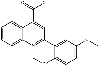 2-(2,5-DIMETHOXYPHENYL)QUINOLINE-4-CARBOXYLIC ACID Struktur