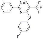 4-FLUOROPHENYL 3-PHENYL-6-(TRIFLUOROMETHYL)-1,2,4-TRIAZIN-5-YL SULFIDE Struktur