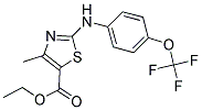 ETHYL 5-METHYL-3-((4-(TRIFLUOROMETHOXY)PHENYL)AMINO)-2,4-THIAZOLECARBOXYLATE Struktur