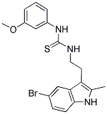 N-[2-(5-BROMO-2-METHYL-1H-INDOL-3-YL)ETHYL]-N'-(3-METHOXYPHENYL)THIOUREA Struktur