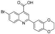 6-BROMO-2-(2,3-DIHYDRO-BENZO[1,4]DIOXIN-6-YL)-QUINOLINE-4-CARBOXYLIC ACID Struktur