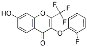 3-(2-FLUORO-PHENOXY)-7-HYDROXY-2-TRIFLUOROMETHYL-CHROMEN-4-ONE Struktur