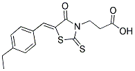 3-[5-(4-ETHYL-BENZYLIDENE)-4-OXO-2-THIOXO-THIAZOLIDIN-3-YL]-PROPIONIC ACID Struktur