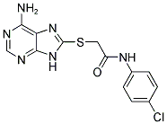 2-[(6-AMINO-9H-PURIN-8-YL)THIO]-N-(4-CHLOROPHENYL)ACETAMIDE Struktur