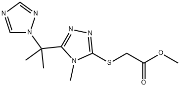 METHYL 2-((4-METHYL-5-[1-METHYL-1-(1H-1,2,4-TRIAZOL-1-YL)ETHYL]-4H-1,2,4-TRIAZOL-3-YL)SULFANYL)ACETATE Struktur