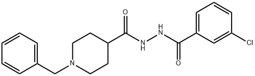 N'-[(1-BENZYL-4-PIPERIDINYL)CARBONYL]-3-CHLOROBENZENECARBOHYDRAZIDE Struktur