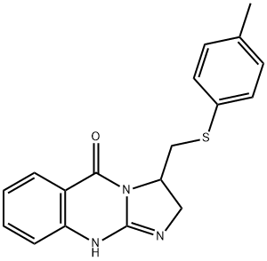 3-([(4-METHYLPHENYL)SULFANYL]METHYL)-2,3-DIHYDROIMIDAZO[2,1-B]QUINAZOLIN-5(1H)-ONE Struktur