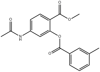 METHYL 4-(ACETYLAMINO)-2-[(3-METHYLBENZOYL)OXY]BENZENECARBOXYLATE Struktur