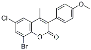 8-BROMO-6-CHLORO-3(4'-METHOXYPHENYL)-4-METHYLCOUMARIN Struktur