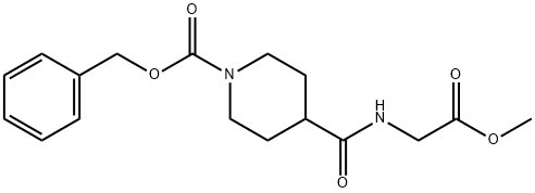 BENZYL 4-([(2-METHOXY-2-OXOETHYL)AMINO]CARBONYL)TETRAHYDRO-1(2H)-PYRIDINECARBOXYLATE Struktur