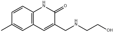 3-[(2-HYDROXY-ETHYLAMINO)-METHYL]-6-METHYL-1H-QUINOLIN-2-ONE Struktur