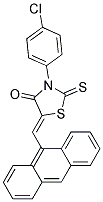 5-(9-ANTHRYLMETHYLENE)-3-(4-CHLOROPHENYL)-2-THIOXO-1,3-THIAZOLIDIN-4-ONE Struktur