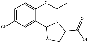 2-(5-CHLORO-2-ETHOXY-PHENYL)-THIAZOLIDINE-4-CARBOXYLIC ACID Struktur