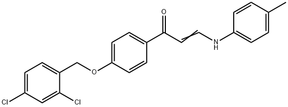 (E)-1-(4-[(2,4-DICHLOROBENZYL)OXY]PHENYL)-3-(4-TOLUIDINO)-2-PROPEN-1-ONE Struktur