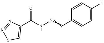 N'-[(Z)-(4-FLUOROPHENYL)METHYLIDENE]-1,2,3-THIADIAZOLE-4-CARBOHYDRAZIDE Struktur