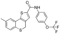 8-METHYL-N-[4-(TRIFLUOROMETHOXY)PHENYL]-4H-THIENO[3,2-C]THIOCHROMENE-2-CARBOXAMIDE Struktur