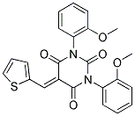 1,3-BIS(2-METHOXYPHENYL)-5-(2-THIENYLMETHYLENE)-1,3-DIAZAPERHYDROINE-2,4,6-TRIONE Struktur