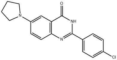 2-(4-CHLOROPHENYL)-6-(1-PYRROLIDINYL)-4(3H)-QUINAZOLINONE Struktur