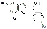 (4-BROMOPHENYL)(5,7-DIBROMO-1-BENZOFURAN-2-YL)METHANOL Struktur