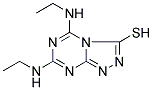 5,7-BIS-ETHYLAMINO-[1,2,4]TRIAZOLO[4,3-A][1,3,5]TRIAZINE-3-THIOL Struktur