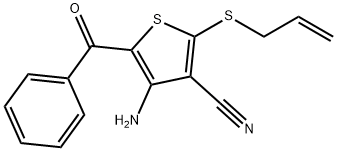 2-(ALLYLSULFANYL)-4-AMINO-5-BENZOYL-3-THIOPHENECARBONITRILE Struktur