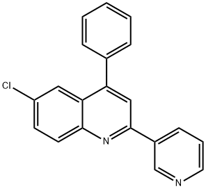 6-CHLORO-4-PHENYL-2-PYRIDIN-3-YLQUINOLINE Struktur