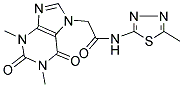 2-(1,3-DIMETHYL-2,6-DIOXO-1,2,3,6-TETRAHYDRO-7H-PURIN-7-YL)-N-(5-METHYL-1,3,4-THIADIAZOL-2-YL)ACETAMIDE Struktur