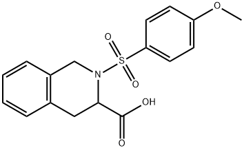 2-(4-METHOXY-BENZENESULFONYL)-1,2,3,4-TETRAHYDRO-ISOQUINOLINE-3-CARBOXYLIC ACID Struktur