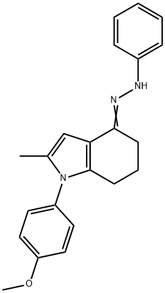 1-(4-METHOXYPHENYL)-2-METHYL-1,5,6,7-TETRAHYDRO-4H-INDOL-4-ONE N-PHENYLHYDRAZONE Struktur