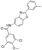 3,5-DICHLORO-4-METHOXY-N-[2-(3-METHYLPHENYL)-1,3-BENZOXAZOL-5-YL]BENZAMIDE Struktur