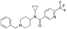 N-(1-BENZYLPIPERIDIN-4-YL)-N-CYCLOPROPYL-6-(TRIFLUOROMETHYL)PYRIDINE-3-CARBOXAMIDE Struktur