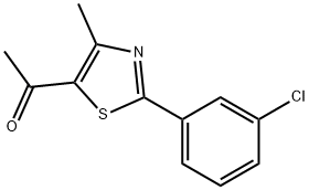 1-[2-(3-CHLOROPHENYL)-4-METHYL-1,3-THIAZOL-5-YL]-1-ETHANONE Struktur