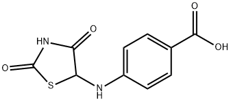 4-(2,4-DIOXO-THIAZOLIDIN-5-YLAMINO)-BENZOIC ACID Struktur